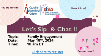 DISES Family Engagement Sip and Chat